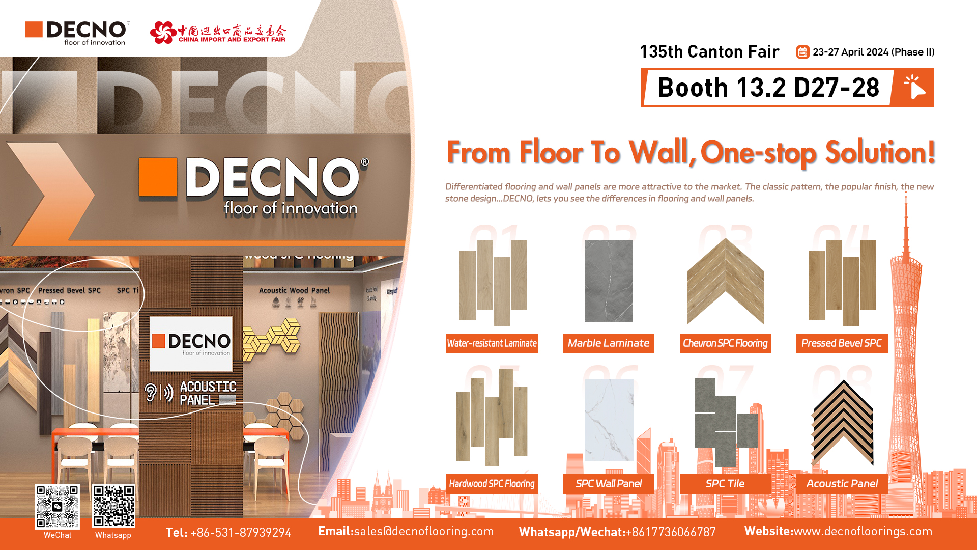 DECNO-500  Global Buys Were Attracted By Amazing Flooring/Walls !