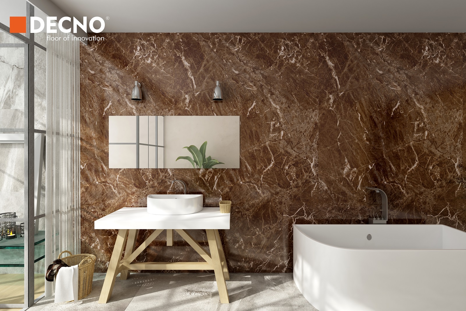 Waterproof High-Gloss SPC Wall Panel｜DECNO