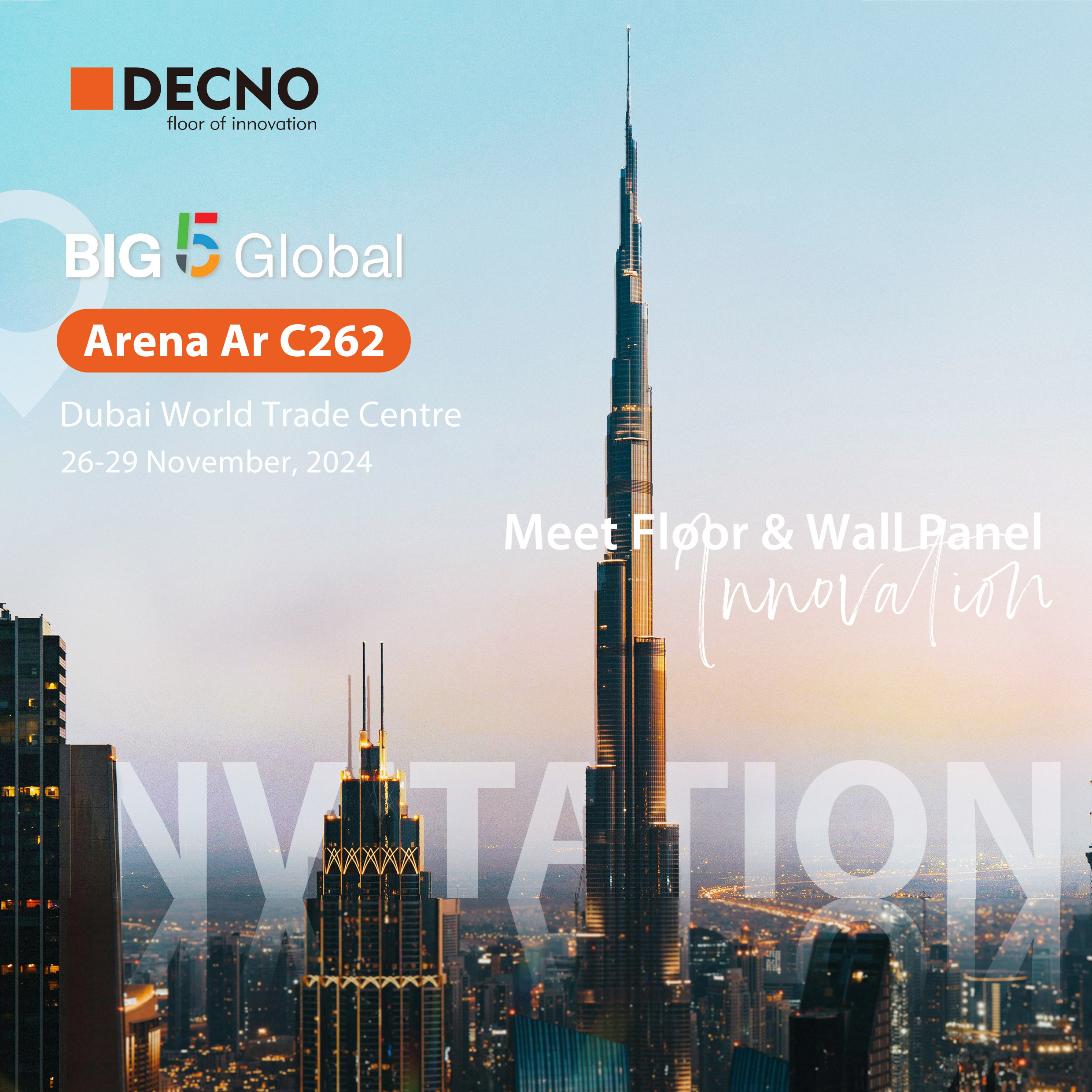 DECNO Launches New Floor&Wall Panel at Big 5 Global 2024